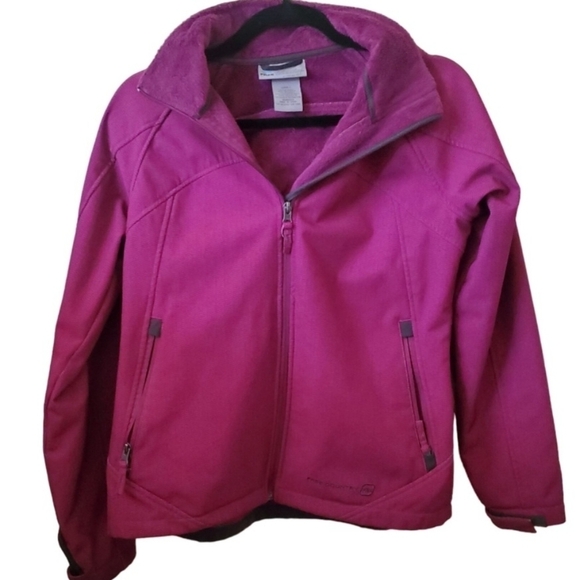 Free Country Pink Soft Shell Faux Fur Lined Weatherproof Jacket Size S - Picture 1 of 9